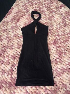 Black mini dress